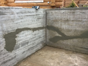 Подготовительный этап гидроизоляция ПОЛИАКВАТРОН расшивка примыканий пол стена бетонного бассейна